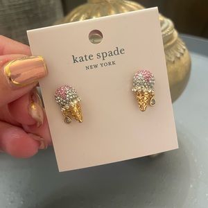 Kate Spade Ice Cream Sundae Stud Earrings NWT